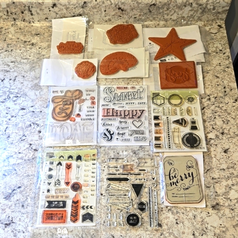 New Stampin Up Photopolymer & Single Cling Stamp 12 Sets Bundle Lot